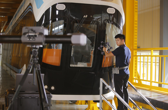 Scansione 3D wireless per l'industria dei trasporti ferroviari