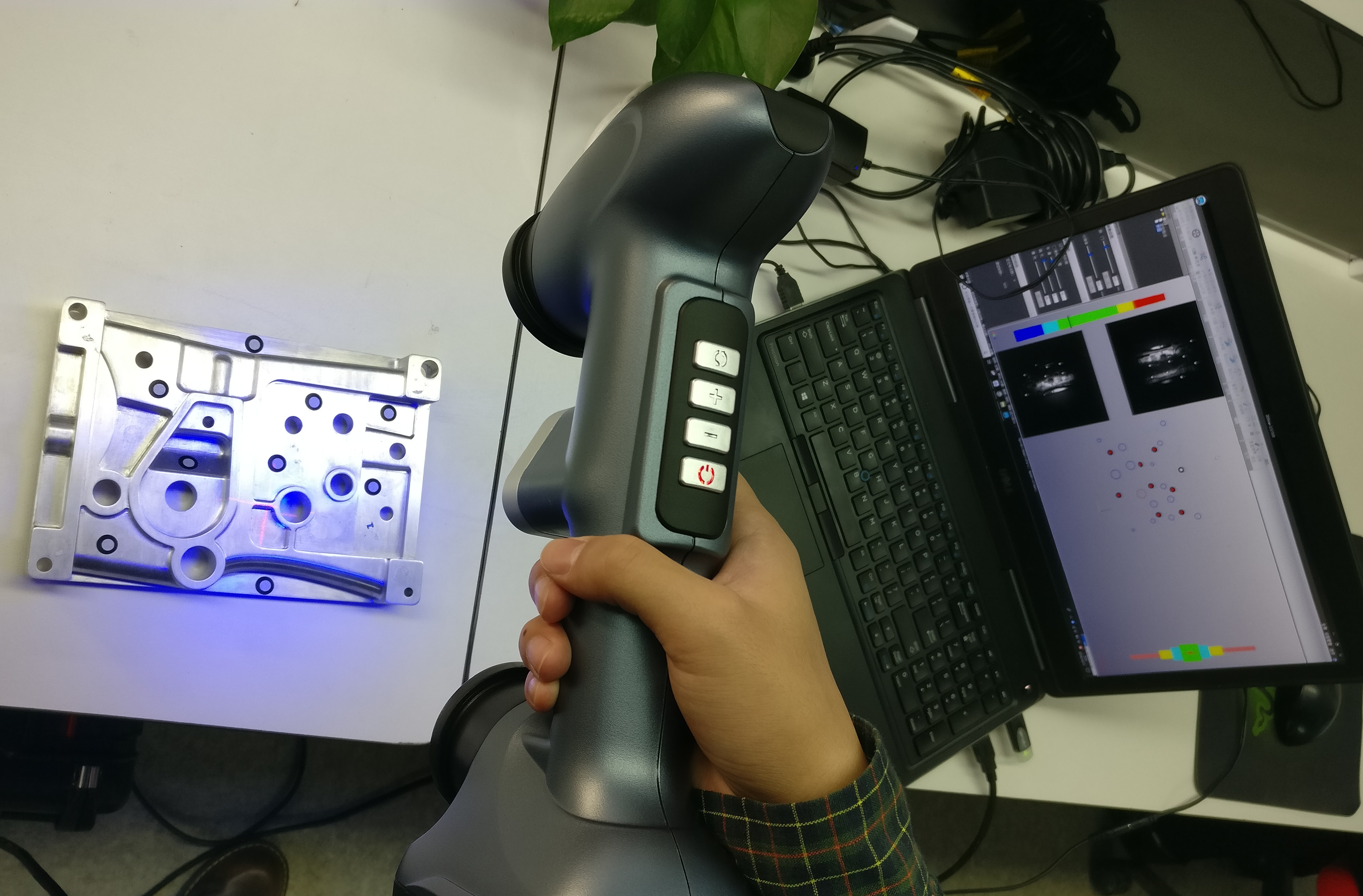 Scanner 3D con acquisizione flash fori per parti di macchine