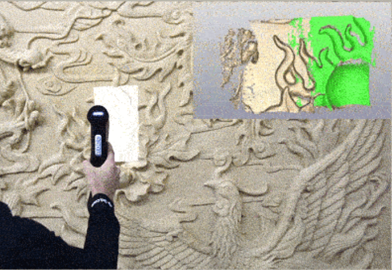 Visualizzazione in tempo reale della scansione 3D